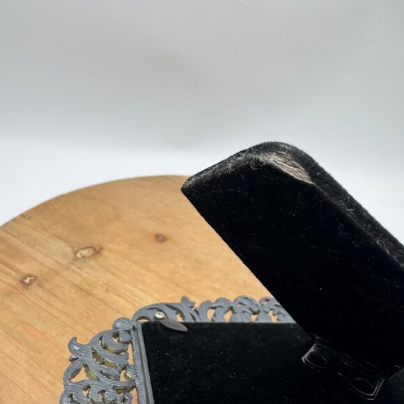 Bejeweled vintage style picture frame gemstones red 3 x 5 - Picture 8 of 12